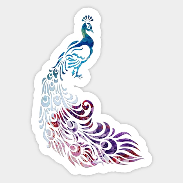 Peacock premium glassy look Sticker by Tshirtstory